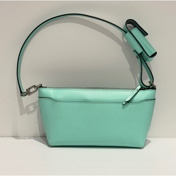 BOYY Buckle Pouchette Leather Small Clutch Shoulder Handbag Wristlet Tote NEW - Picture 6 of 11